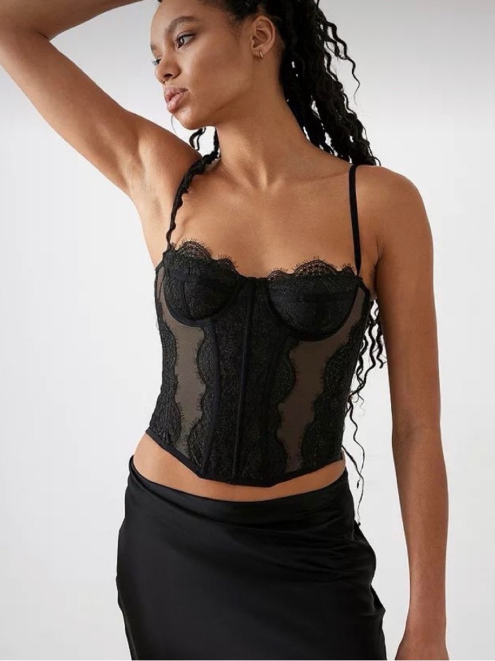 Urban Outfitters Urban Outfitters Out From Under Modern Love Corset Black